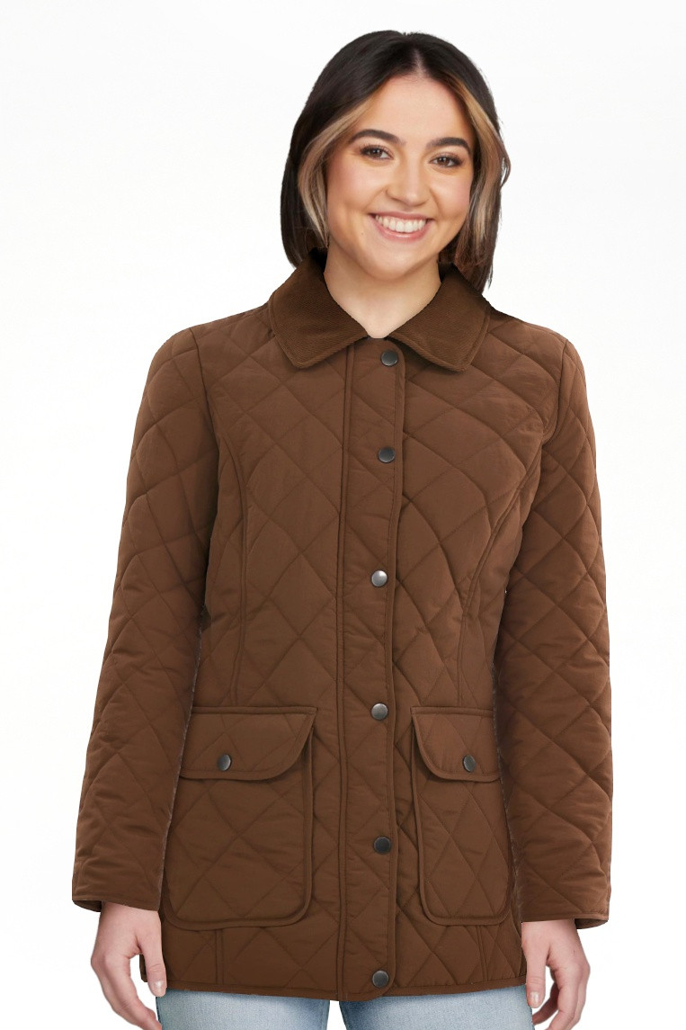 Time and Tru Women's Quilted Barn Coat, Midweight, Sizes XS-2X - Walmart.com | Walmart (US)