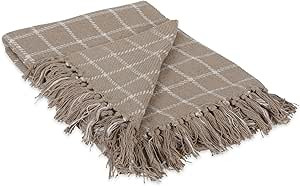 DII Checkered Plaid Throw, 50 x 60 inches, 1-Piece, Stone | Amazon (US)