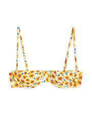 Balconette Micro Sunflowers Floral Bikini Top | We Wore What
