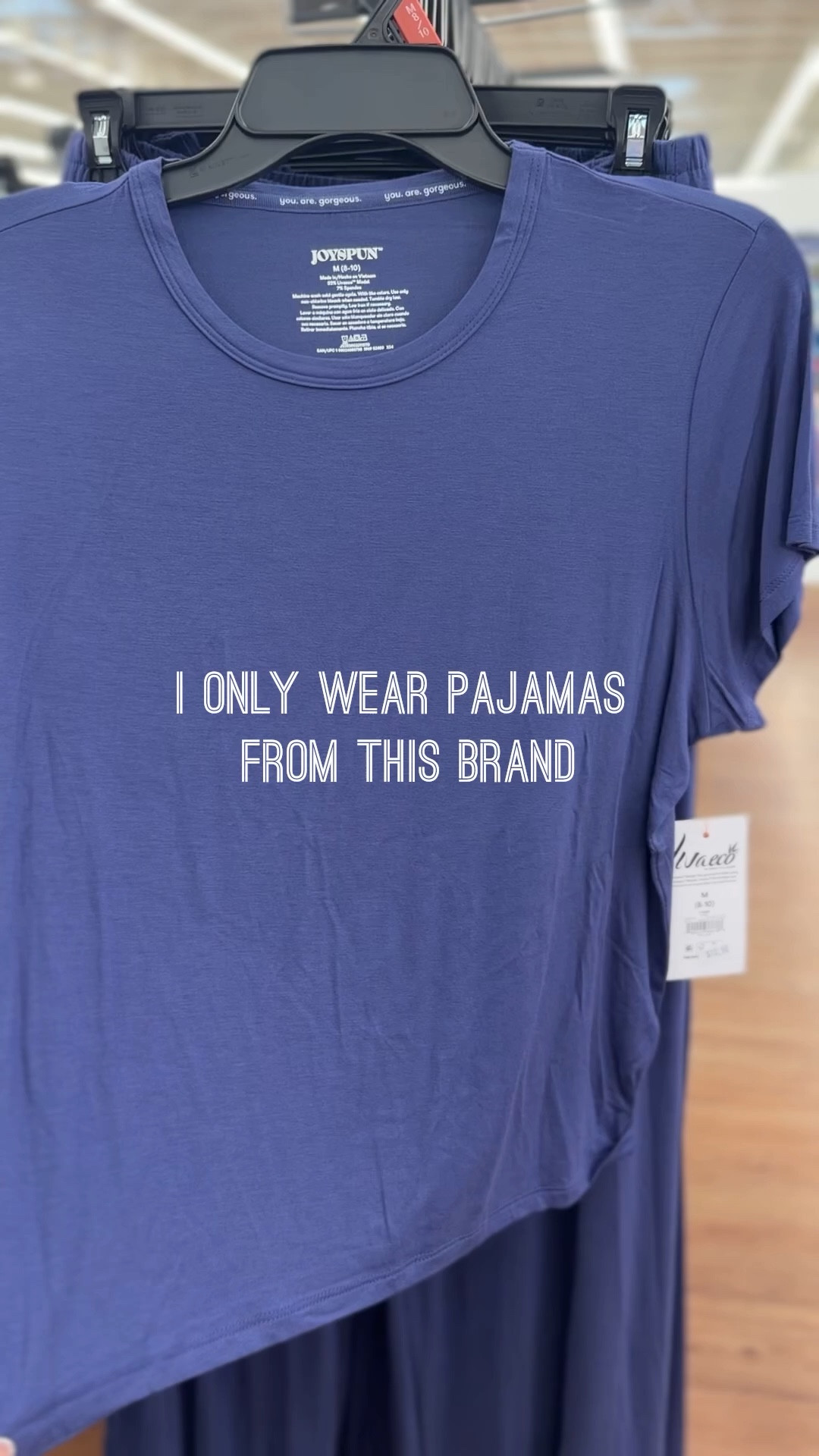 Walmart’s Joyspun brand makes the softest most comfortable pajamas. I will never go back to wearing any other  