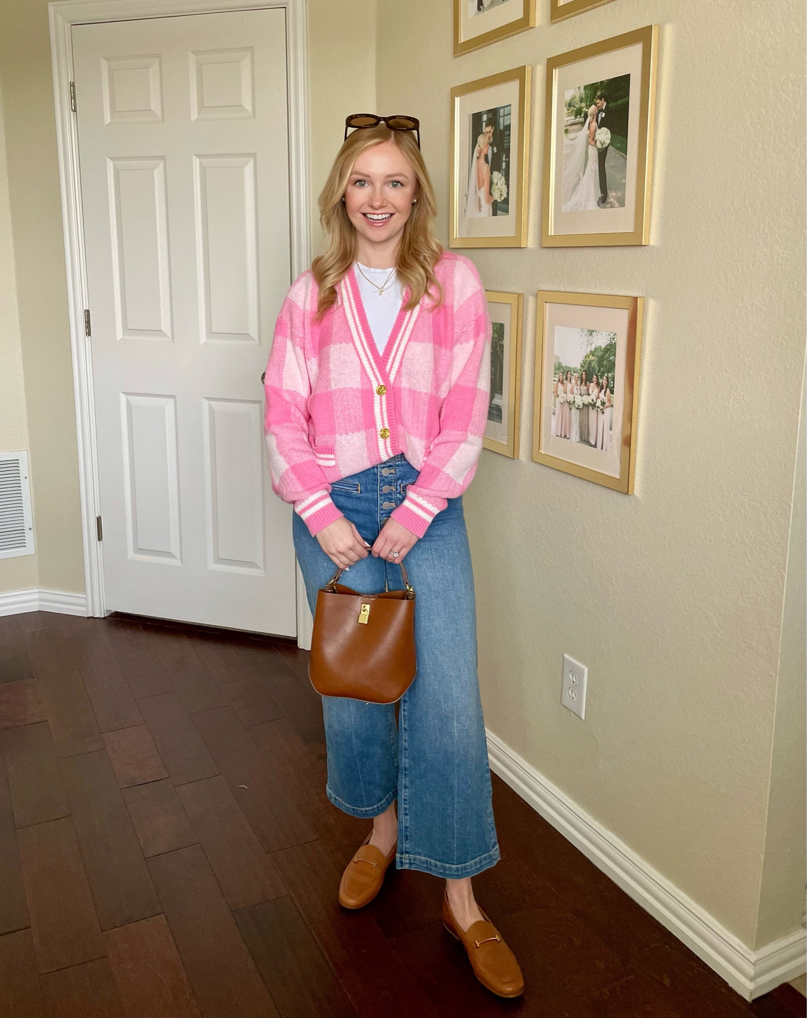 Casual Valentine’s Day outfit idea! These are my new favorite jeans, and this sweater is SO soft! Wearing an XS and a 2P in jeans | crop jeans, flare jeans, pink sweater, pink gingham 

#LTKFindsUnder100 #LTKSeasonal #LTKStyleTip