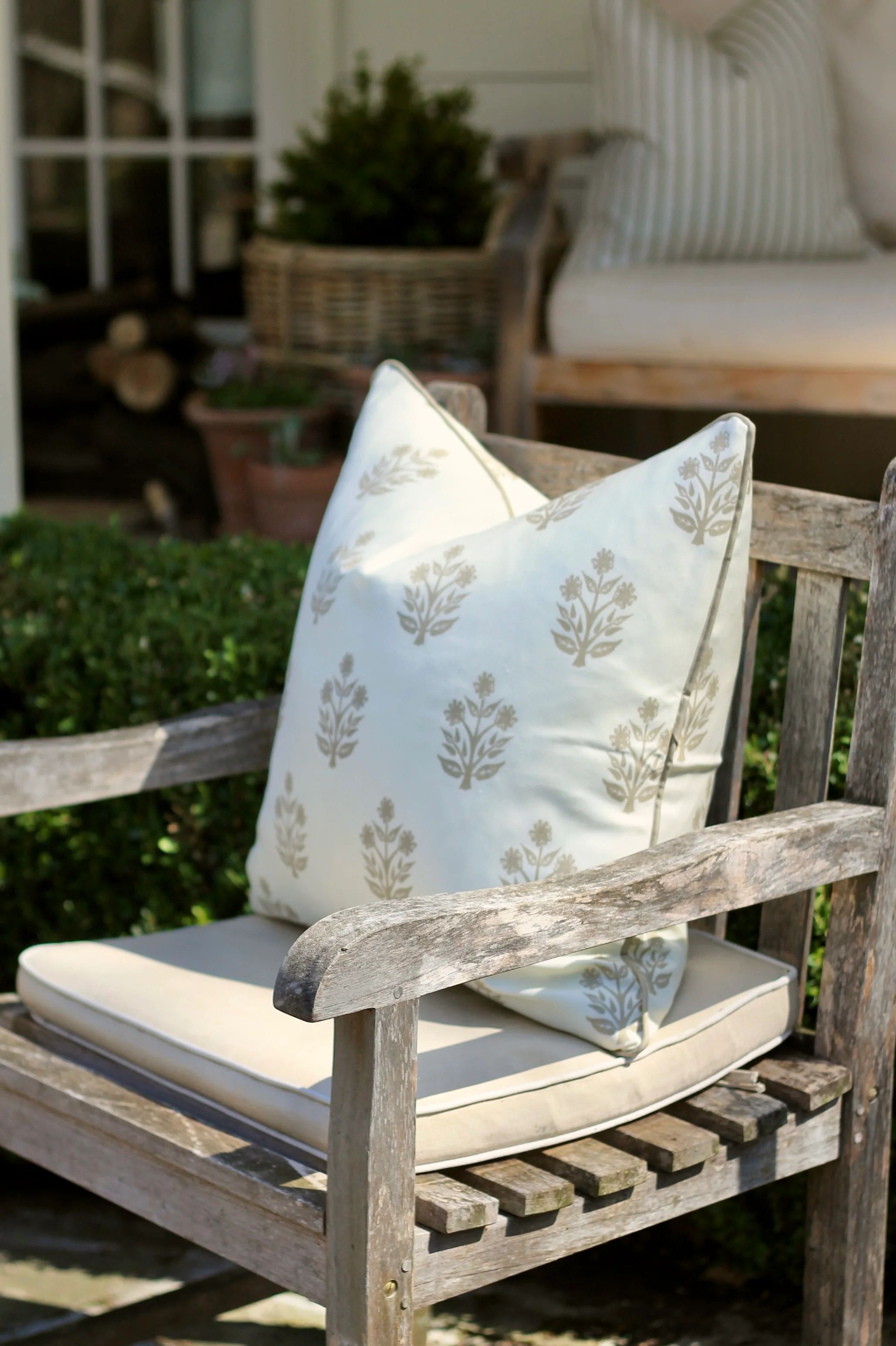 Outdoor Emma Pillow Covers in Wheat | 3 Sizes | JSH Home Essentials