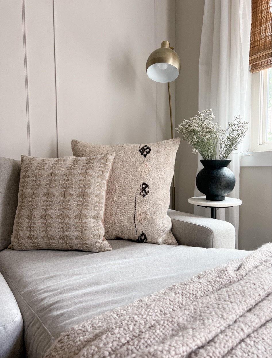 Throw pillows can really pull a room together! I love mixing textures and patterns for an ultra curated and high end look! Living room decor, living room inspo. 

#LTKhome #LTKFind