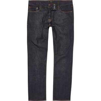 Dark blue Dylan slim fit jeans | River Island (US)