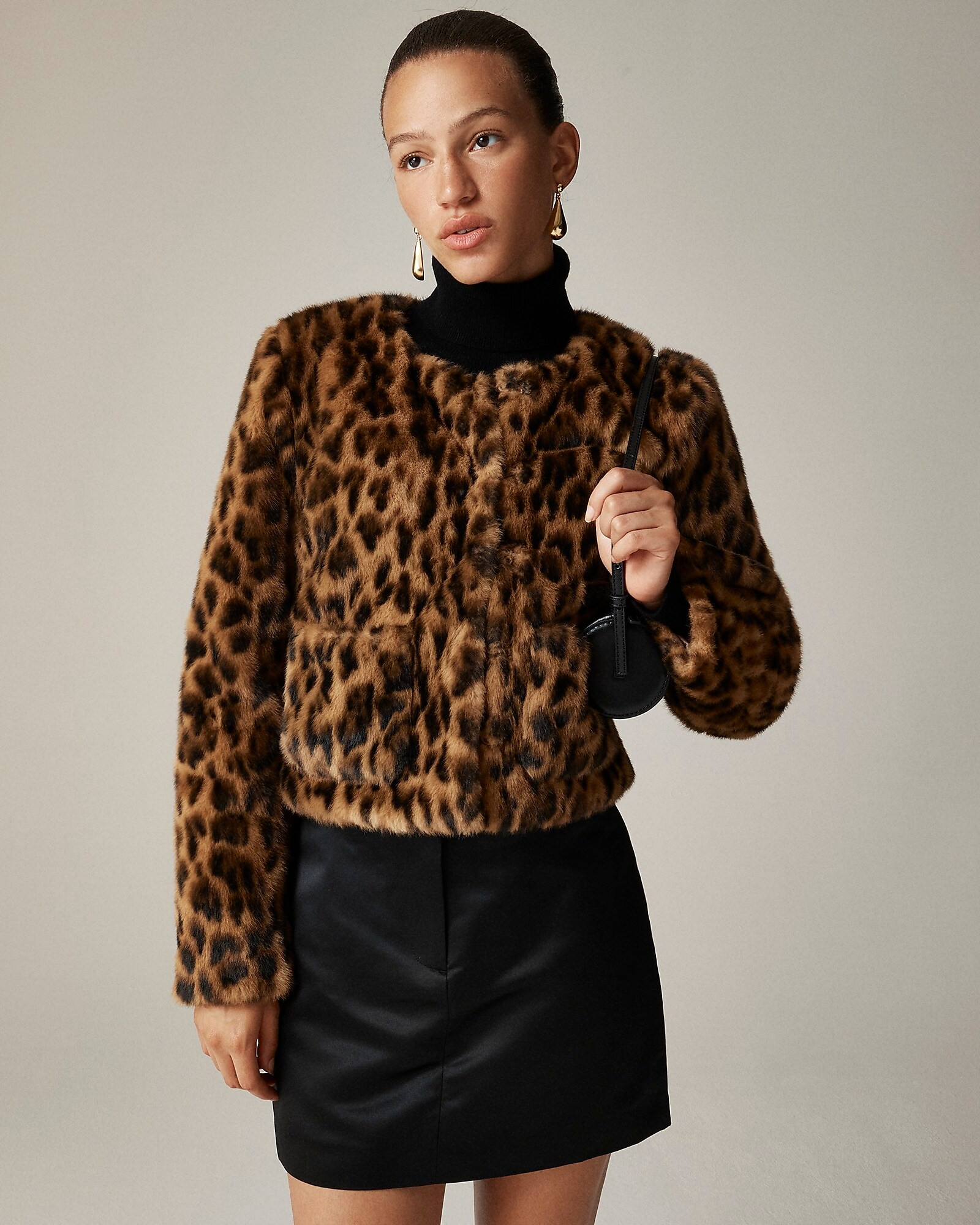 Faux-fur lady jacket in leopard print | J. Crew US