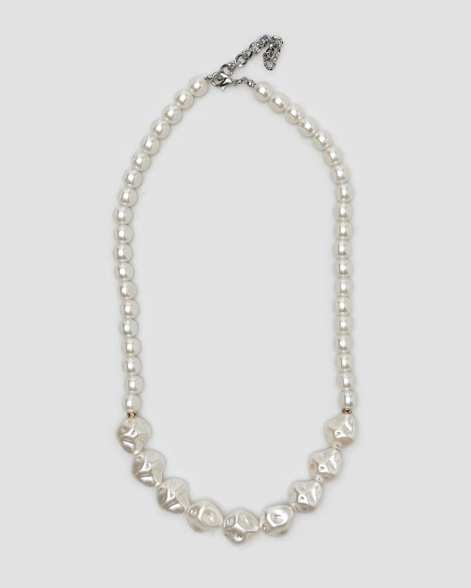 Colar feminino com pérolas geométricas branco | Accessori by Riachuelo | Riachuelo (BR)