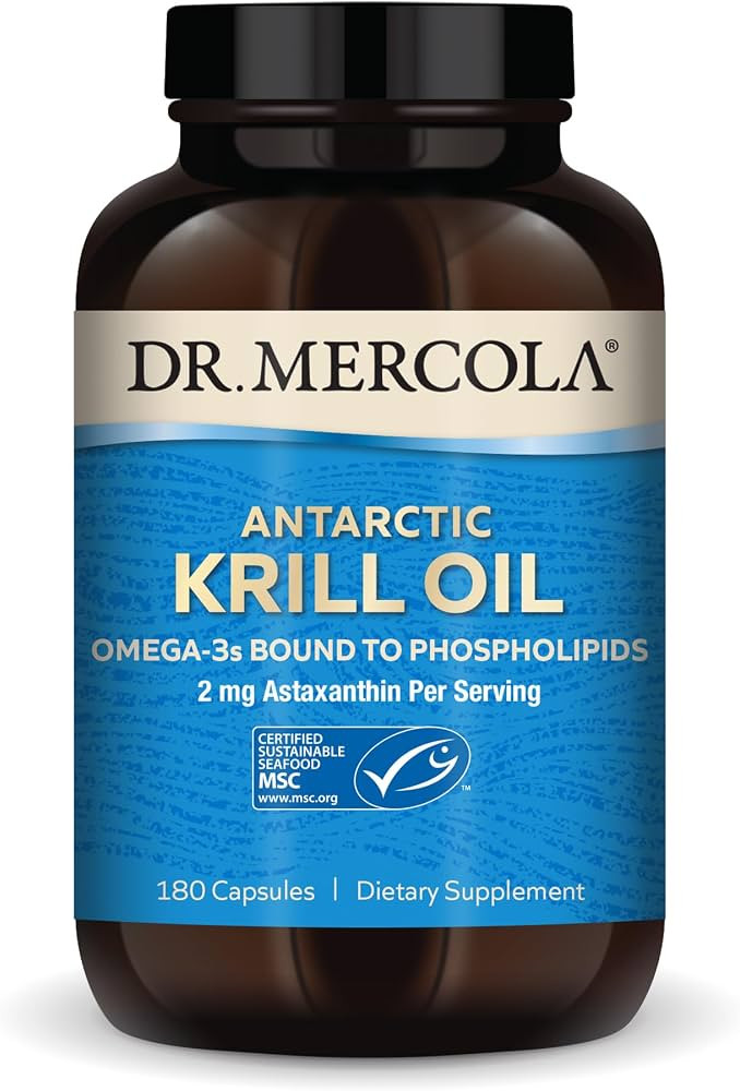 Dr. Mercola Antarctic Krill Oil, 1,000 mg per Serving, Omega-3 Supplement with EPA, DHA, Phosphol... | Amazon (US)