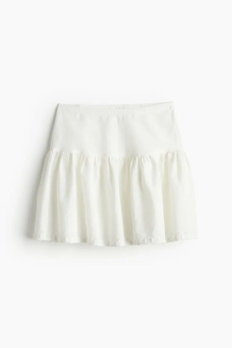 Linen-blend Flared Skirt | H&M (US + CA)