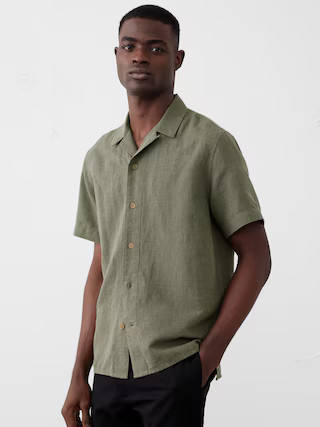 Linen-Blend Resort Shirt | Banana Republic Factory | Banana Republic Factory
