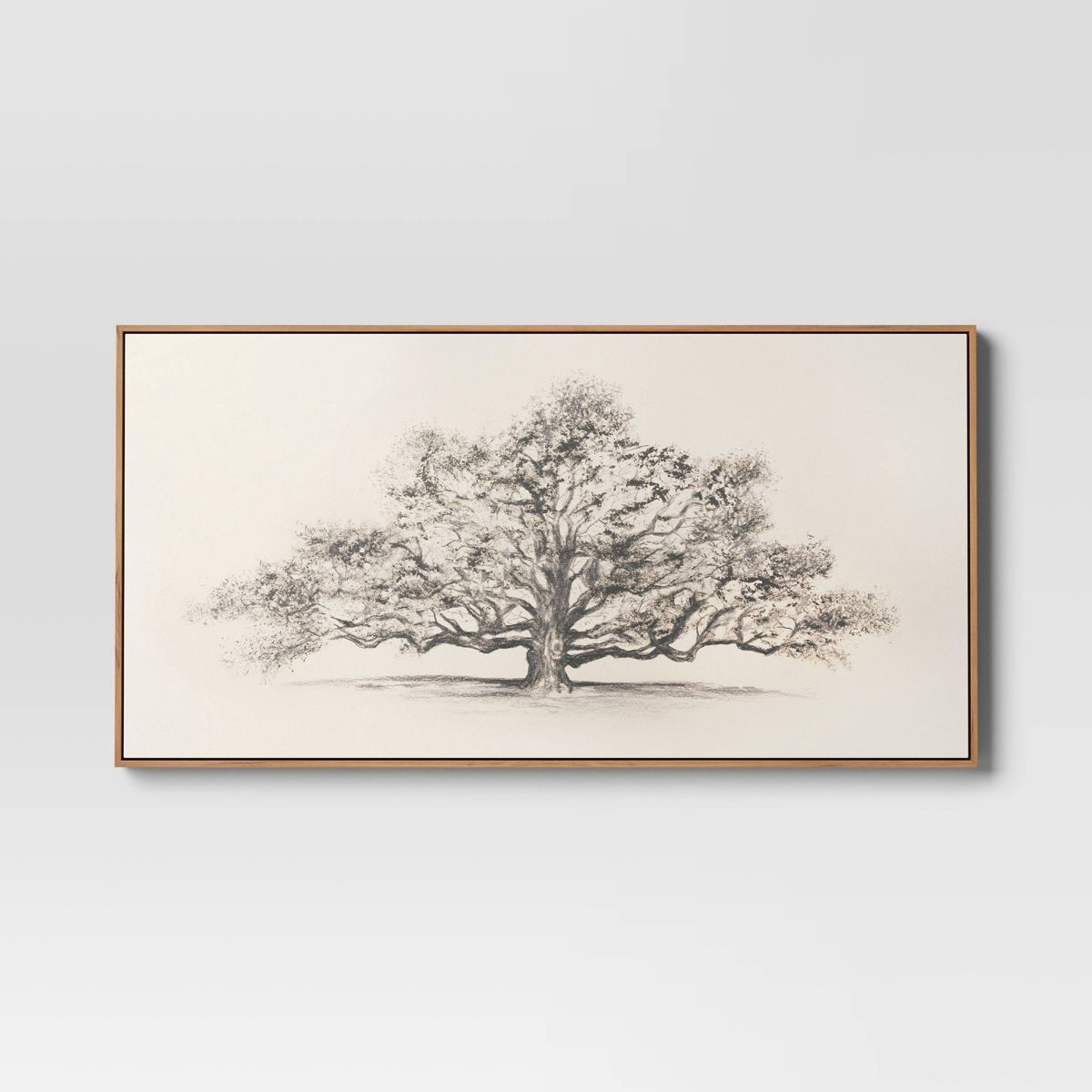 47" x 24" Pen and Ink Tree Framed Wall Canvas - Threshold™ | Target
