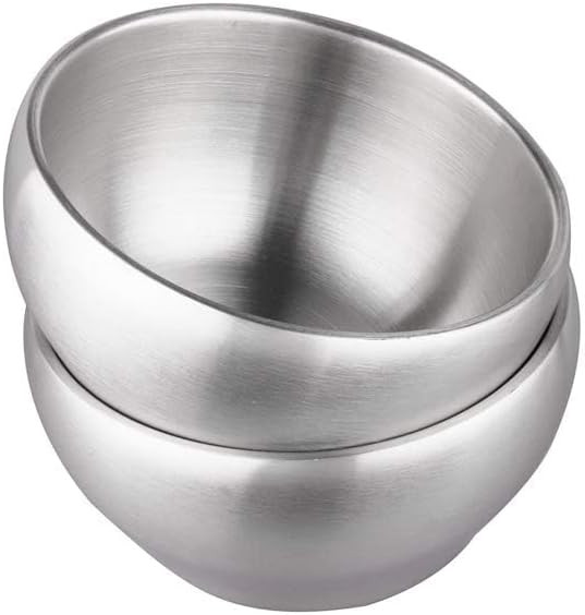 IMEEA Insulated Bowl for Ice Cream 15oz Double Wall SUS304 Stainless Steel Bowl for Soup, Cereal,... | Amazon (US)