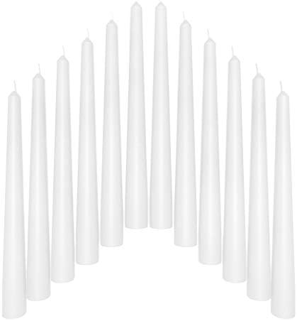 SONEDLY 12 inch Taper Candle 12 Pack - Unscented Hand-Dipped Tapered Candles Long Burning Perfect... | Amazon (US)