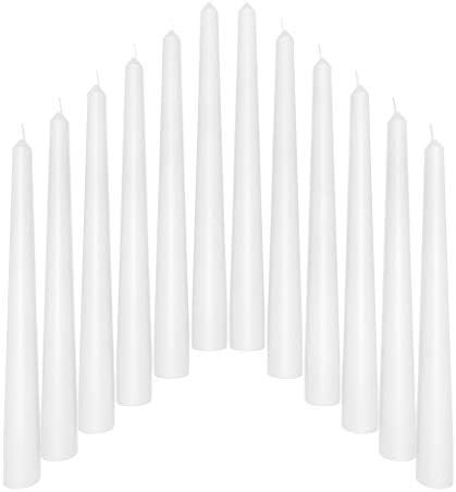 SONEDLY 12 inch Taper Candle 12 Pack - Unscented Hand-Dipped Tapered Candles Long Burning Perfect... | Amazon (US)