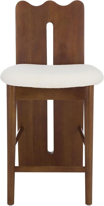 SAFAVIEH Home Collection - Kieran Modern Counter Stool, 25-inch Seat Height, Cream Boucle Seat & ... | Amazon (US)