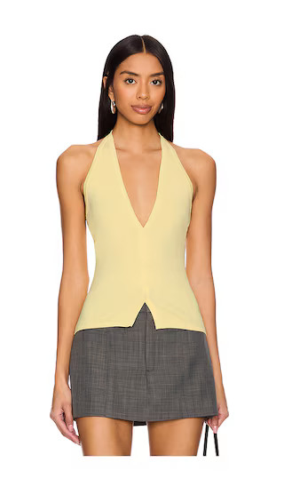 Brat Halter Top in Butter | Revolve Clothing (Global)