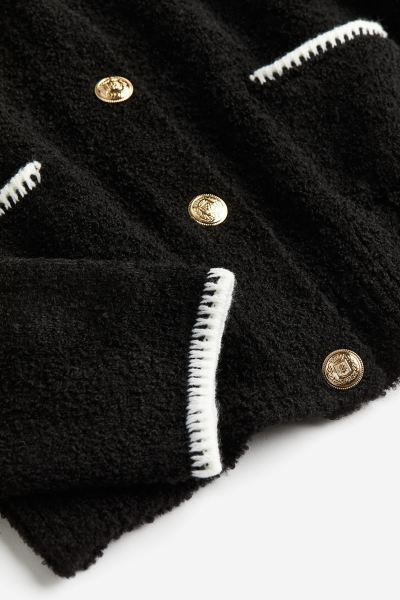Blanket-stitch Textured-knit Cardigan | H&M (US + CA)