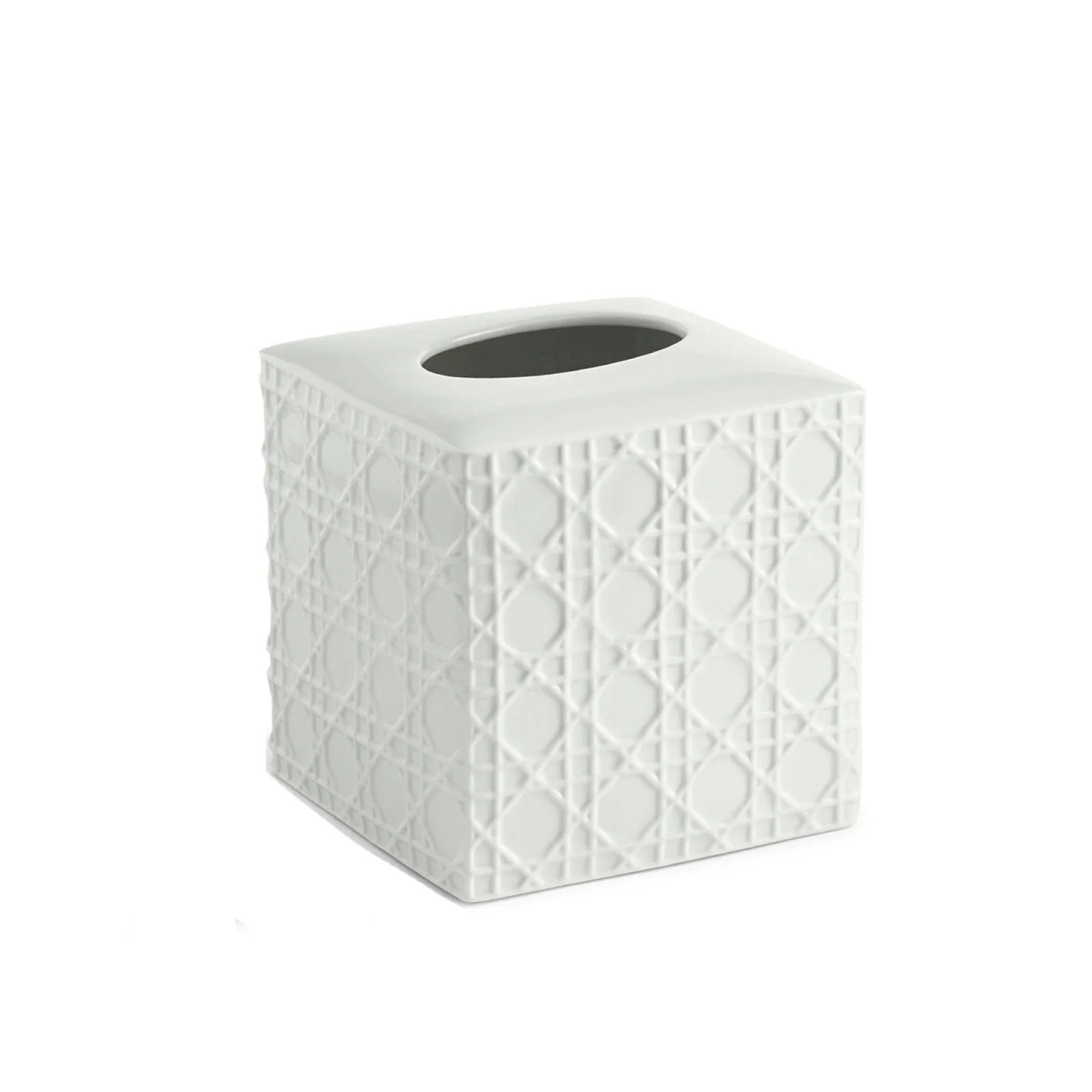 Woven White Tissue Holder | Brooke & Lou | Brooke and Lou