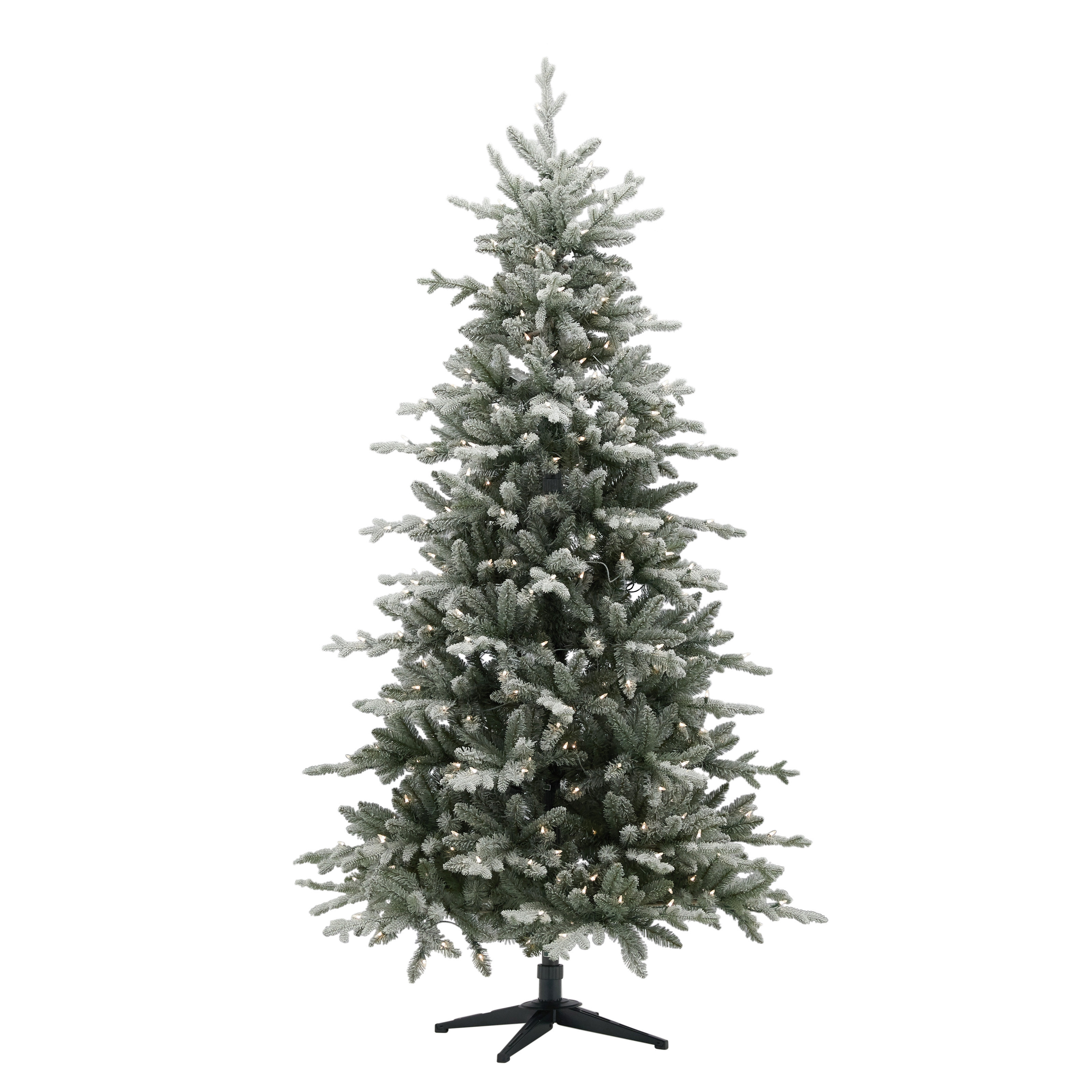 Belham Living 7 ft Pre-Lit Hamilton Flocking Indexed Pine, Clear Lights | Walmart (US)