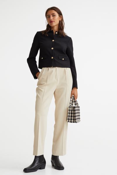 Dress Pants | Beige Dress Pants | Beige Work Pants | Work Outfit Winter | Spring Outfits | H&M (US + CA)