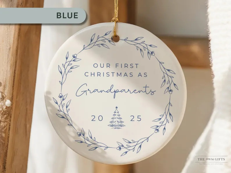 First Christmas as Grandparents Ornament With Year, New Grandparents Personalized Keepsake Gift F... | Etsy (US)