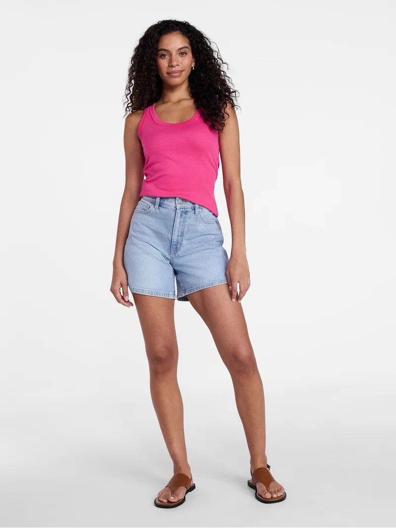 Time and Tru Women's Ribbed Tank Top, Sizes XS-XXXL | Walmart (US)