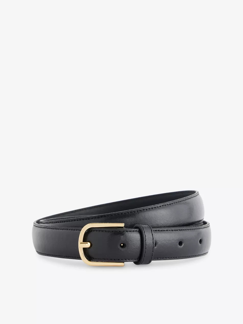 Slim Buckle Leather Belt | Selfridges
