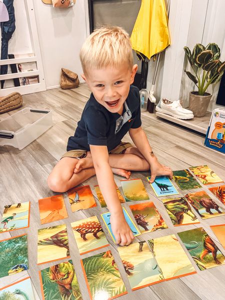 This 2-1 memory game and puzzle is great for your dinosaur loving kids. #homeschooling #preschoolers

#LTKfamily #LTKkids