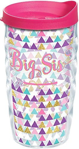Tervis Big Sis Tumbler with Wrap and Fuchsia Lid 10oz Wavy, Clear | Amazon (US)