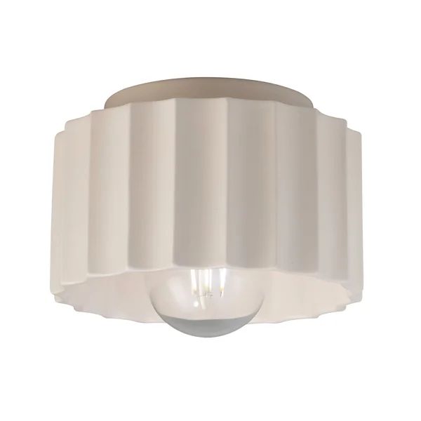 Dierks 1 - Light 8'' Simple Drum Flush Mount | Wayfair Professional