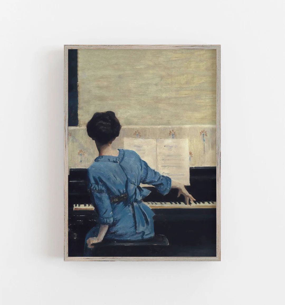 Woman at the Piano | The Keynote | Vintage Wall Art | Woman Portrait | Music Wall Art | Antique D... | Etsy (US)