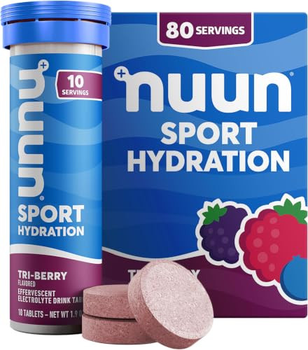 Nuun, Electrolyte Drink Tabs Tri Berry, 8 Count, 1.9 Ounce (Pack of 6) | Amazon (US)