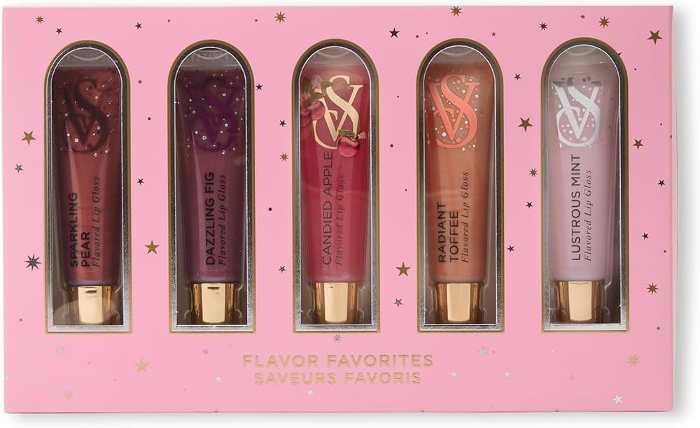 Victoria's Secret Lip Gloss Gift Set, Flavor Favorites, Flavored Lip Gloss Set for Women, Include... | Amazon (US)