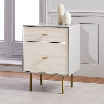 Modernist Wood + Lacquer Nightstand - Winter Wood | West Elm (US)
