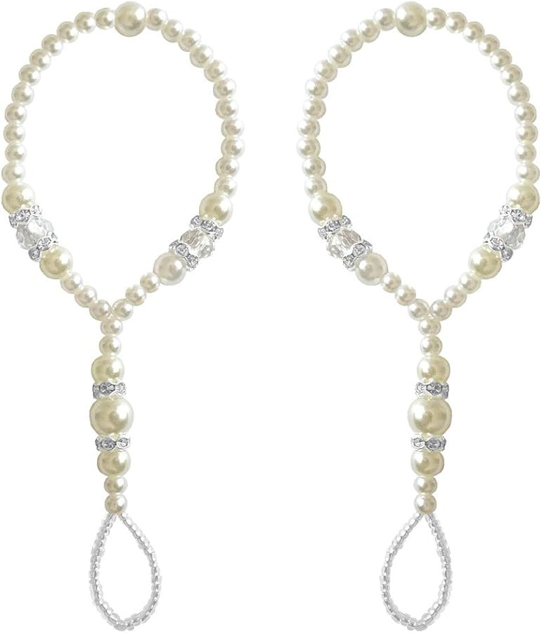 JEWSUN Newborn Barefoot Sandals,Baby Girl's Rhinestone Barefoot Sandals,Baby Girl's Gift Photogra... | Amazon (US)