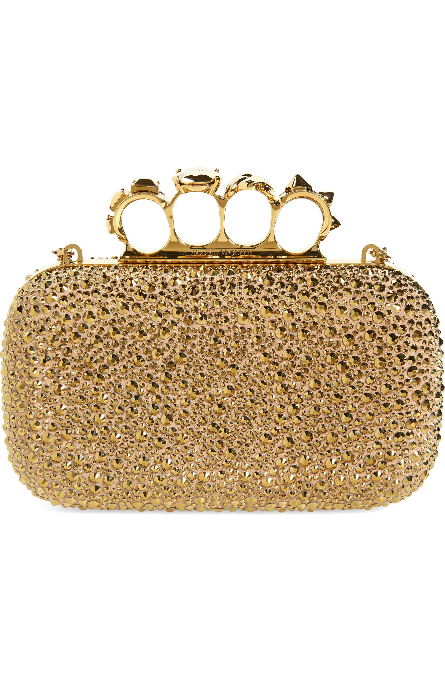 Skull Crystal Embellished Knuckle Clutch | Nordstrom
