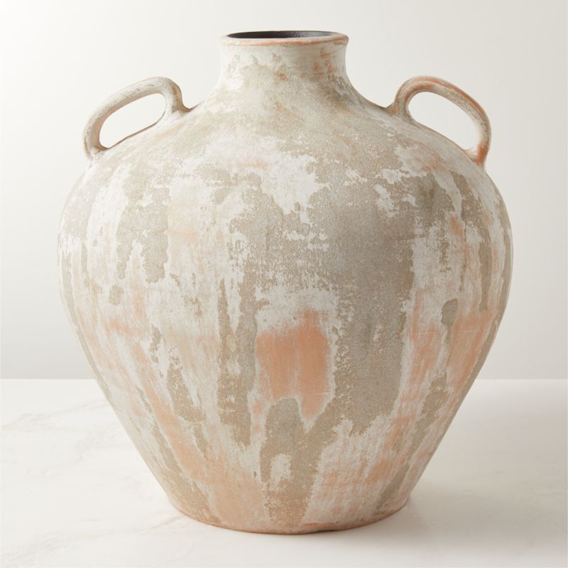 Rhea Modern Vase with Handles + Reviews | CB2 | CB2