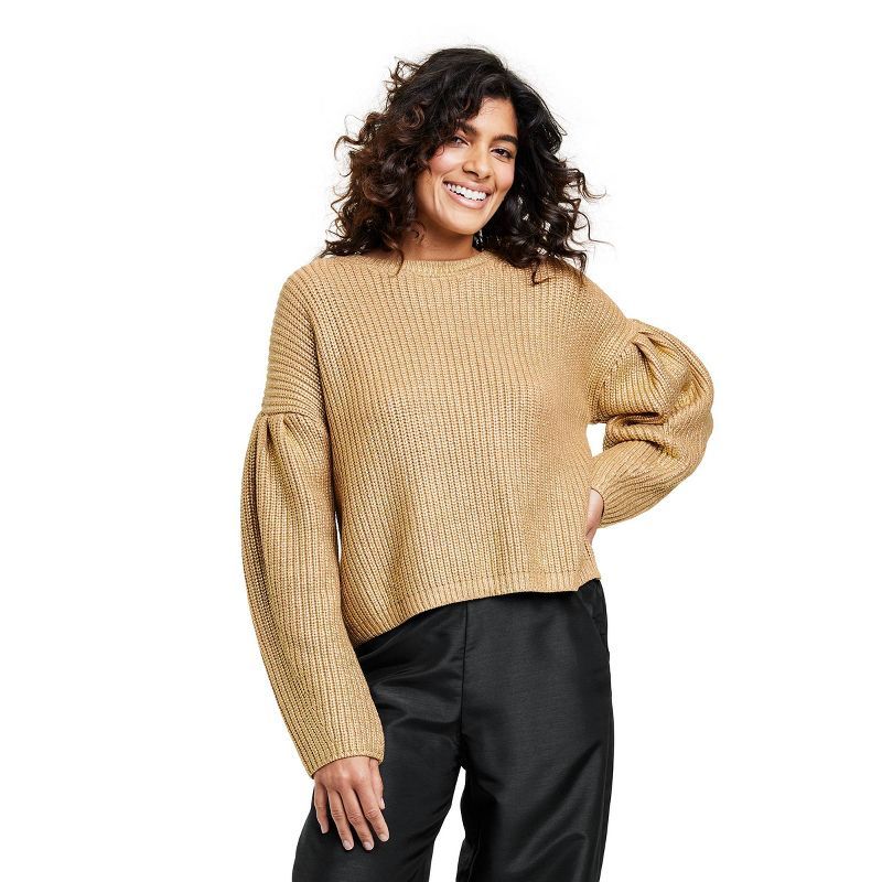 Women's Metallic Back Tie Sweater - Kika Vargas x Target Gold | Target