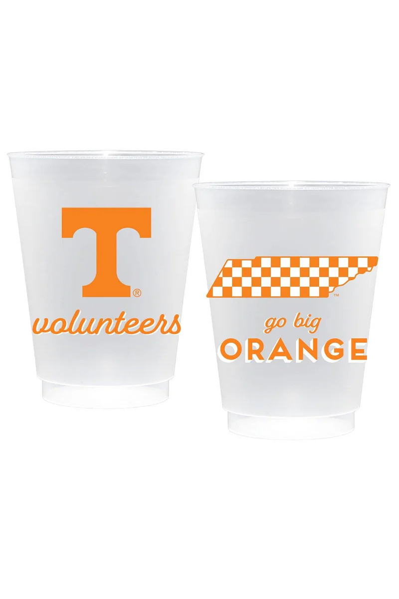 Tennessee Volunteers Shatterproof Frost Flex Plastic Cups (Set of 10) | CANVAS
