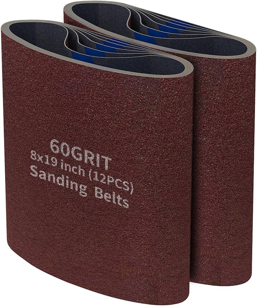 12 Packs 8 x 19 inch 60 Grit Cloth Floor Sanding Belts Ideal for sanding commercial and residenti... | Amazon (US)
