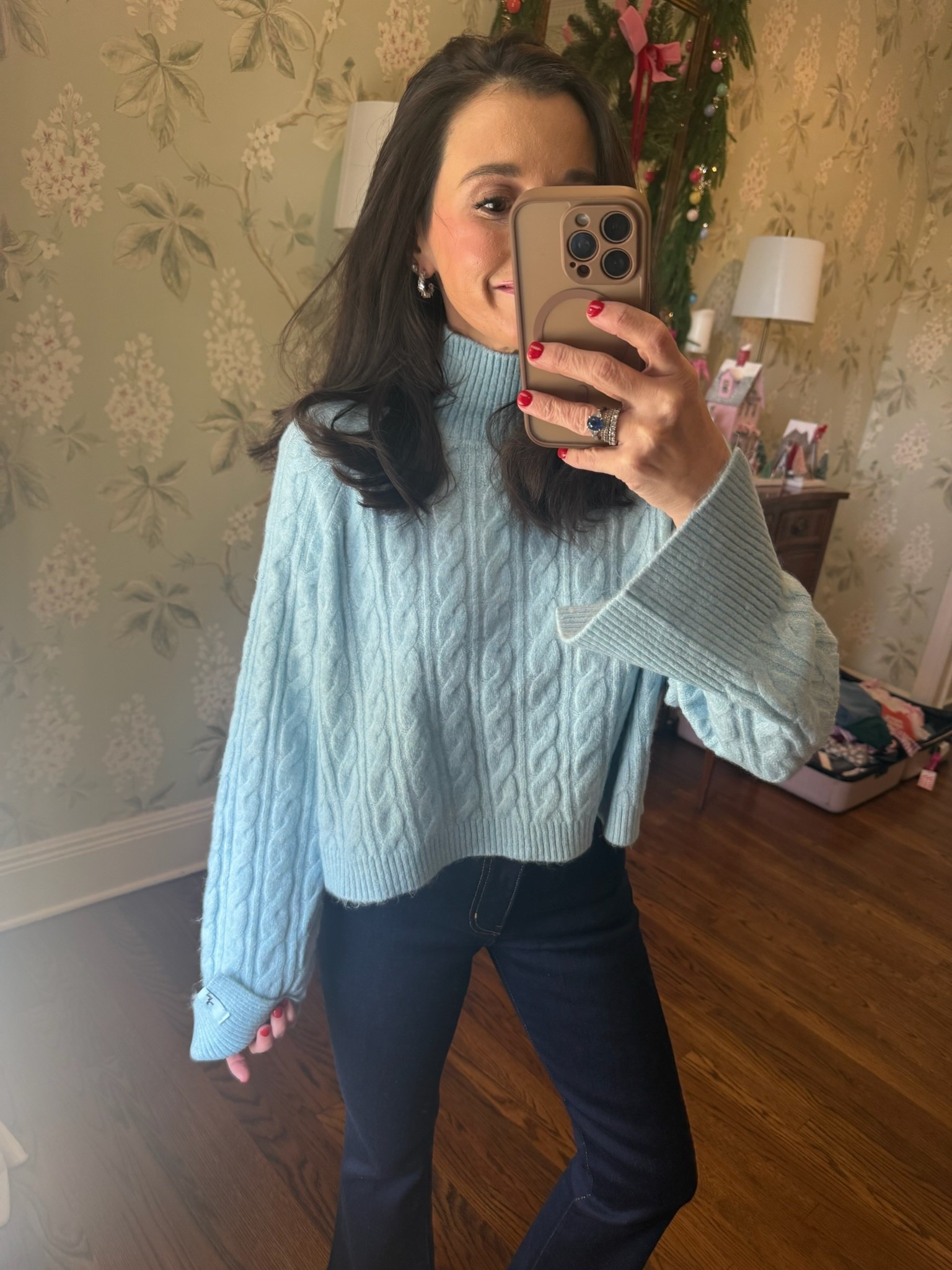 Love the cable knit sweater from target! Such a pretty color! 

#LTKootd #LTKFindsUnder50 #LTKmomlife