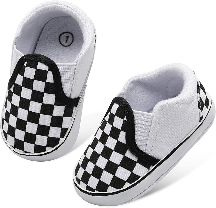 Canvas Sneakers for Baby Boys Girls Cozy Anti-Slip Outdoor First Walkers Shoes | Amazon (US)