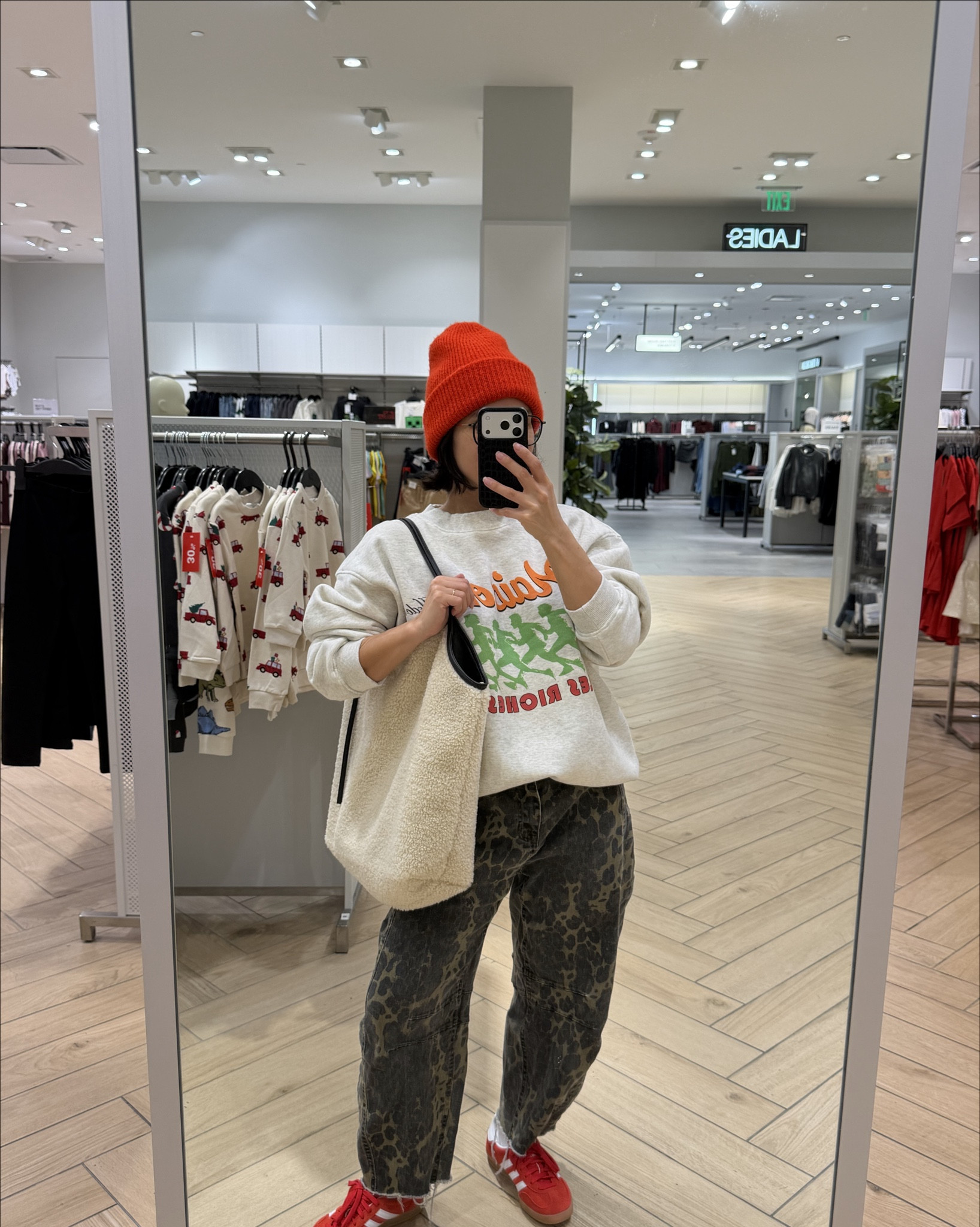 What I wore the other day to go shopping! Comfort is key for me during the winter. I cannot get enough of these leopard print jeans. So stretchy and I love the faded vintage look. Wearing size small (they are big on me). And this Zara oversized shopper... so so good! Love the Sherpa like texture. 

#LTKootd #LTKPetite #LTKFindsUnder50