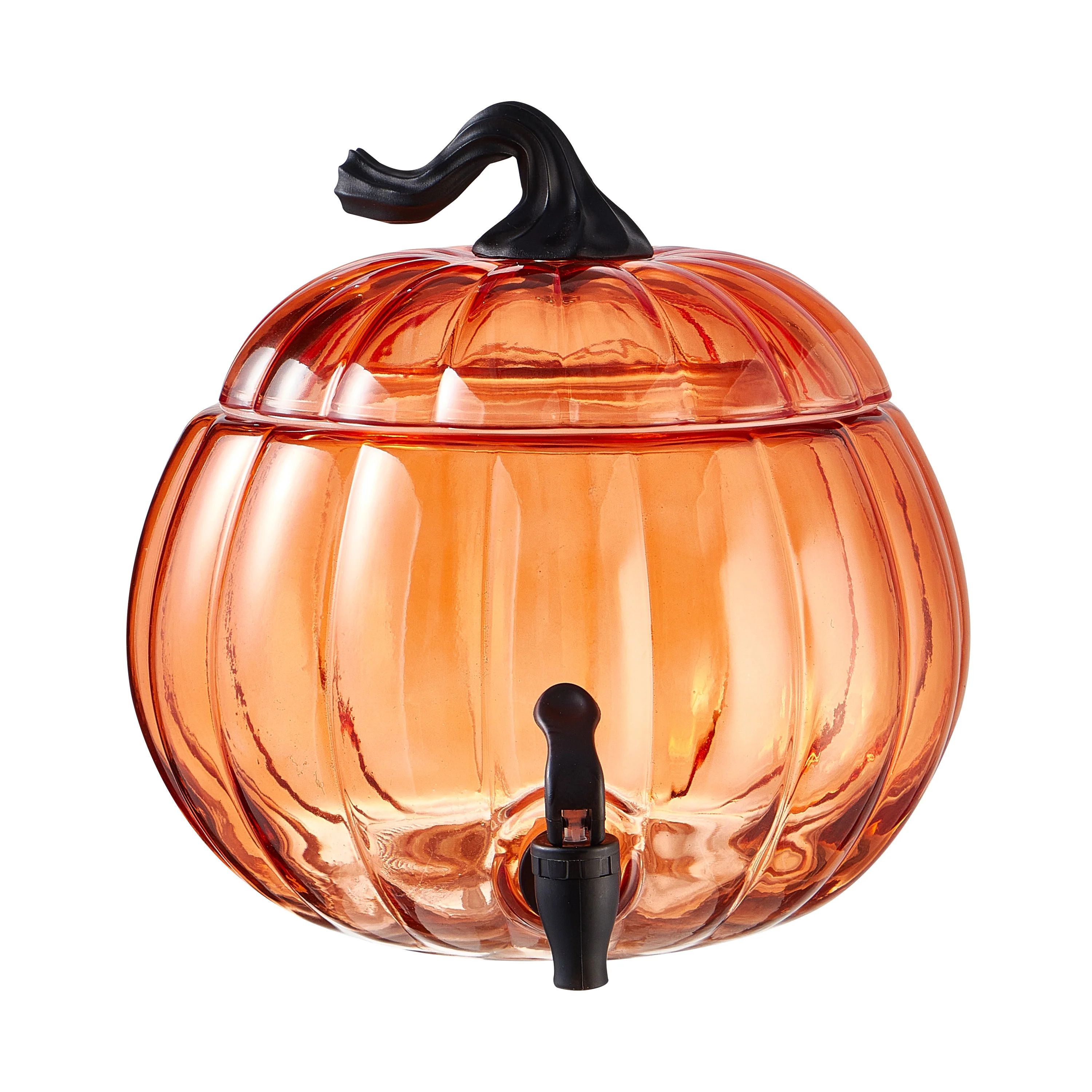 Way To Celebrate 1.5 Gal Orange Pumpkin Glass Dispenser | Walmart (US)