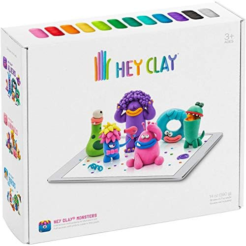 Hey Clay Monsters - Colorful Kids Modeling Air-Dry Clay, 18 Cans with Fun Interactive App | Amazon (US)