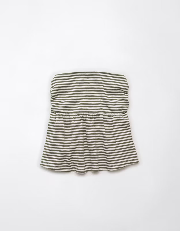 AE Sunchaser Knit Babydoll Tube Top | American Eagle Outfitters (US & CA)
