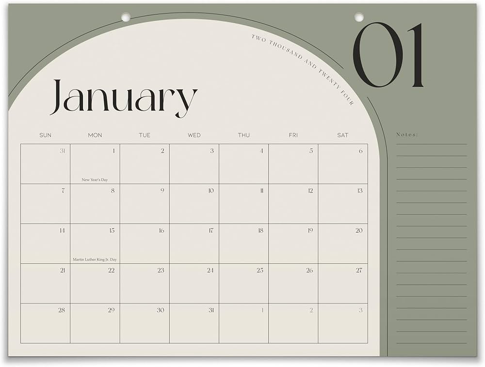 Aesthetic Desk Calendar 2023-2024 - Minimal Desktop Or Wall Calendar Runs From June 2023 until De... | Amazon (US)