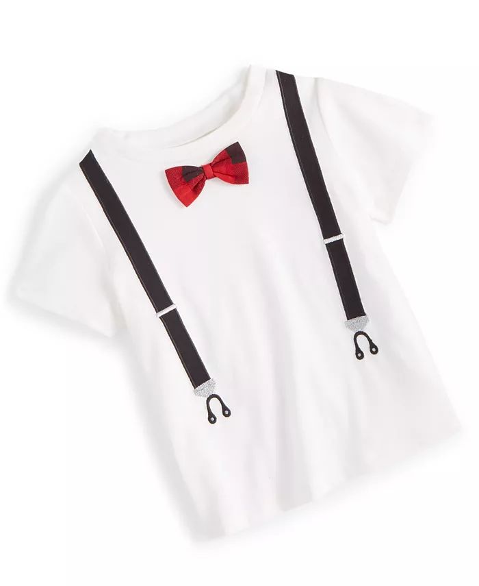 First Impressions Toddler Boys Bowtie and Suspenders T Shirt, Created for Macy's - Macy's | Macy's