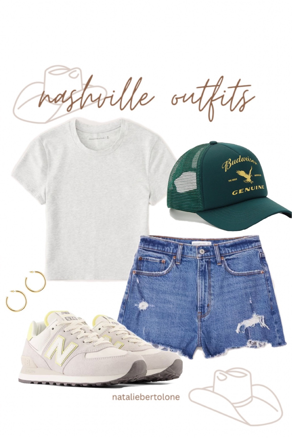 nashville outfit idea!! jean shorts. trucker hat outfit  

#LTKfindsunder50 #LTKstyletip