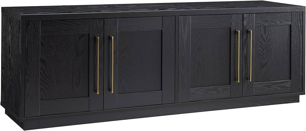 Henn&Hart Tillman Rectangular TV Stand for TV's up to 80" in Black Grain | Amazon (US)