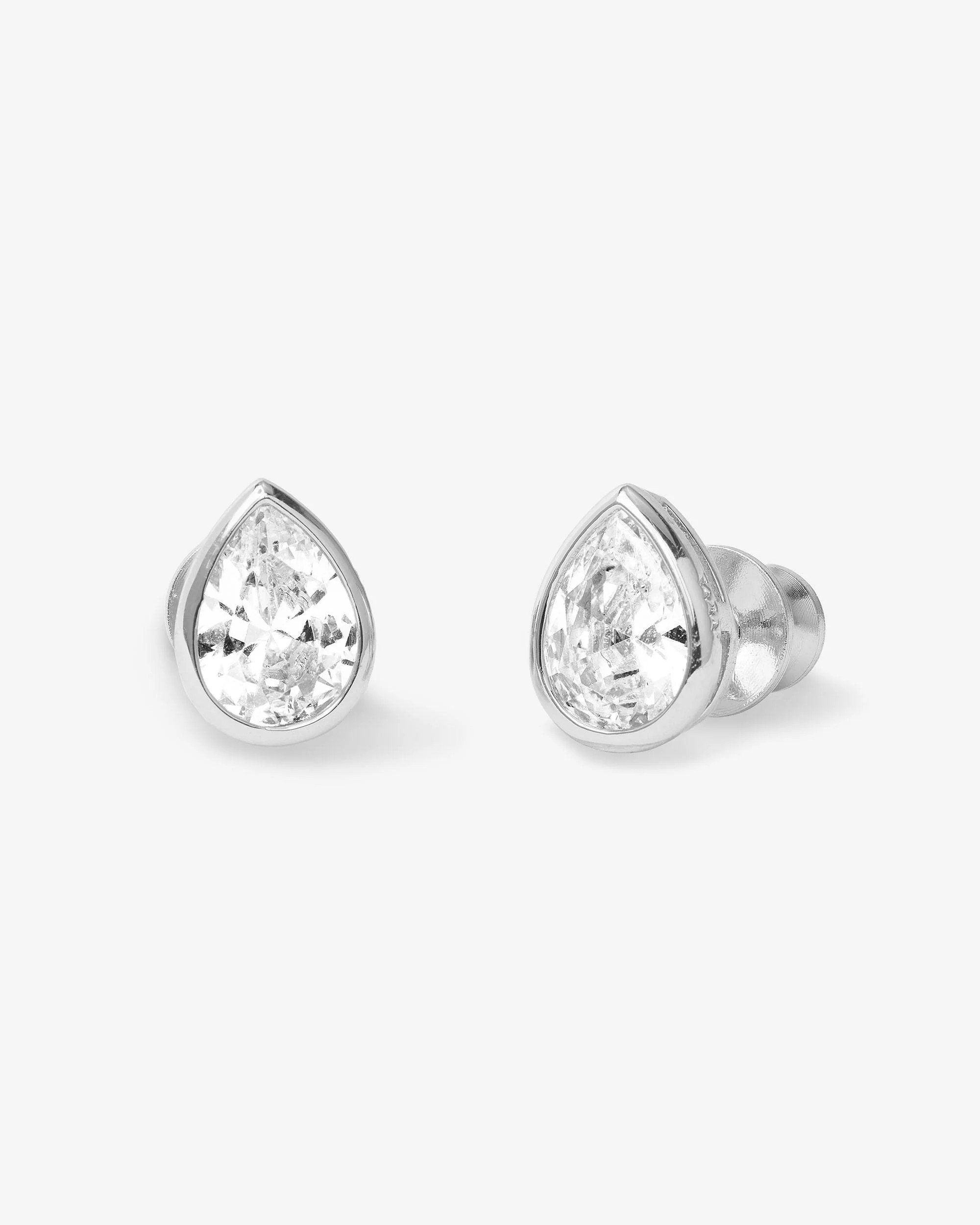 Isla 8mm Studs - Silver|White Diamondettes | Melinda Maria Jewelry